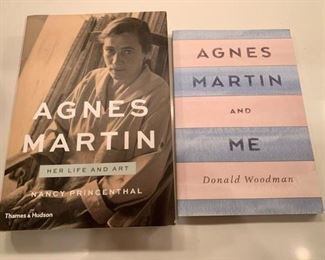 **Now $8 and $5** $15 and $10  'Agnes Martin Her Life and Art' Princenthal and 'Agnes Martin and Me' Woodman