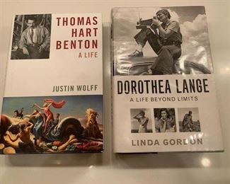 $10 and $10 'Thomas Hart Benton A Life' Wolff 1ST ED and 'Dorothea Lange A Life Beyond Limits' Gordon 1ST ED signed
