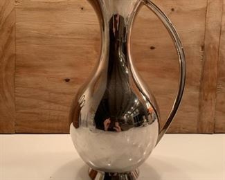 $400  Japanese Modernist 950 silver pitcher, 11 1/4", mid to late 20thC, some surface scratching