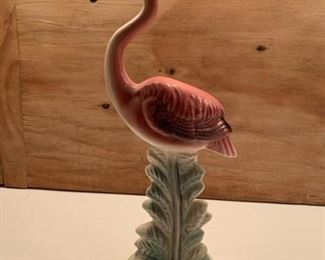 **Now $25** $45   California art pottery 11" flamingo, unmarked