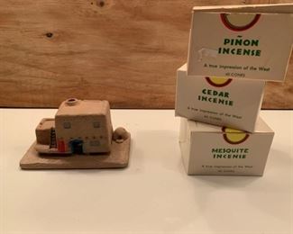 **Now $10** $15   Vintage incense burner and 3 boxes of incense
