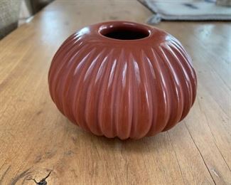 **Now $50** $100 David Baca/Yellow Mountain 4 1/2" diameter melon jar