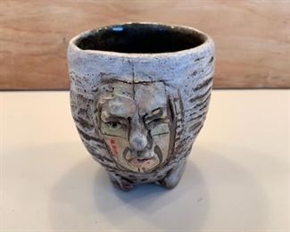 **Now $25** $35  Debra Fritts face cup, 3 1/2"