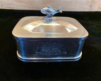 $45  Reed & Barton Victorian silverplate sardine box
