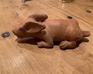 **Now $25** $35  Jose Garcia Antonio (Oaxaca) pottery rabbit, 11"