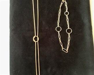 **Now $15and $10** $25 and $20  32" lariat necklace and 16 1/2" link necklace; both like new condition