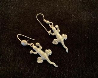 $25  Sterling gecko earrings