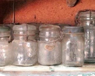 Vintage Glass Ball Canning Jars, With Wire Tensioner, Qty 20