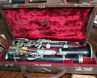 Vintage Selmer Paris Clarinet, Wood, K-6723 Series, With Original Carrying Case, Reeds, Mouthpieces, And Joints