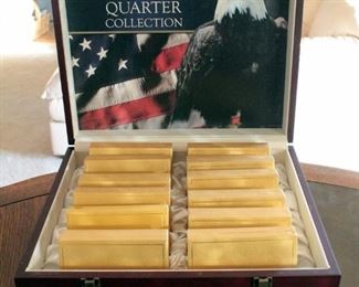 New State Quarter Collection Display Box  With Individual Coin Cases, For Coins Dated 2010- 2021, 5.5in x 14in x 17in
