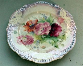 Painted China Plate Assortment And Serving Platters, Qty 11