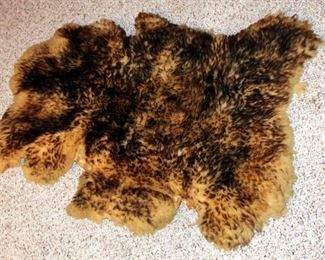 Vintage Sheepskin Rug, Approximately 40in X 32in