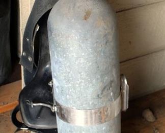 Vintage Aqua-Lung Two Stage Regulator Diving Tank