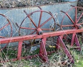 Vintage 8ft 3-Point Hitch Acreage Wheel Rake