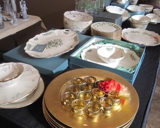 Lenox China in the Holiday Pattern.