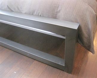 Room and Board Queen Bed with Metal Head and Footboard.