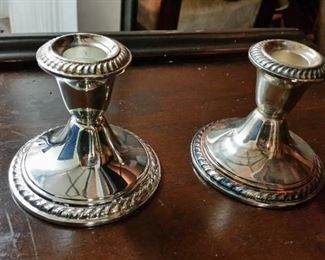 Silver candlesticks
