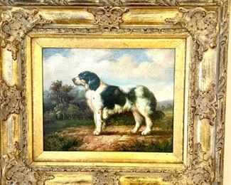Several oil paintings of dogs