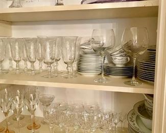 Loads of crystal and dinnerware