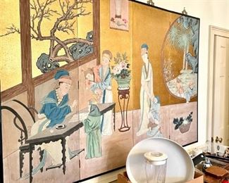 Large hand painted screen