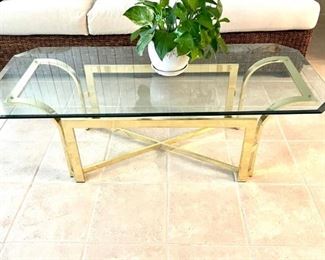 Brass and Glass coffee table