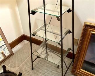 Metal three shelf stand