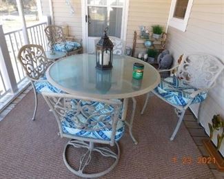 Aluminum patio set.
