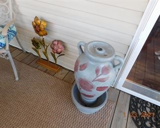 Nice patio fountain.