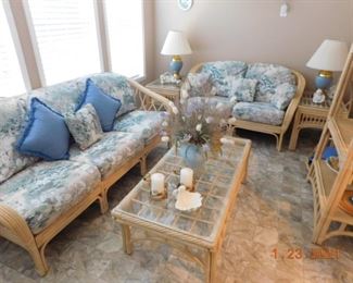 Bamboo sun room set.