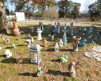 Lots of yard decorations.