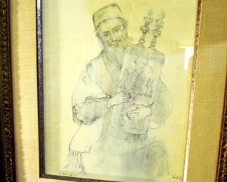 "Torah" by Edna Hibel ... a stone engraving of Hibel's early Judaica works.