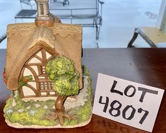 Lot 4807.  $30.00. Very Cute Memory Lane Cottages by Peter Tomlins with quartz clock.  "The Haystacks" 		 