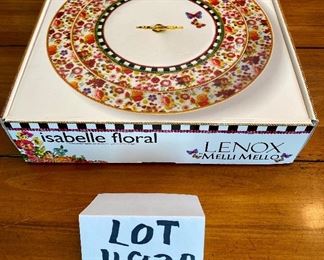 Lot 4830. 40.00  Lenox Melli Mello, "Isabelle Floral" 2 tiered server. Brand New In box. 10.5" Diameter. Additional Lenox Melli Mello pieces Lot 4811