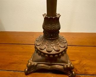 Lot 4849. $70.00/pair.  One of a Pair of very nice buffet style lamps , each 32" tall.  