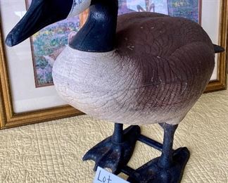 Lot 4863.  $35.00  Life-size Canadian Goose, perfect for dressing up on your porch, (or scaring away critters in your yard) or Goose Hunting.   25" H x 32" L x 11" W