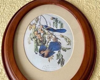 Lot 4870   $42.00. Adorable Decor Lot, includes:  Hand-painted storage box with tilting handle and wood top and a different image on each side, plus a cute duck and two wooden oval frames, with blue birds (the prints aren't high quality, so these frames are ready for whatever you want to place in them!  
