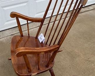 Lot 4889. $40.00  Vintage rocking chair, needs some TLC ready to be repainted or restained.  Great quarantine project - redo it and gift it to someone expecting their first child!  