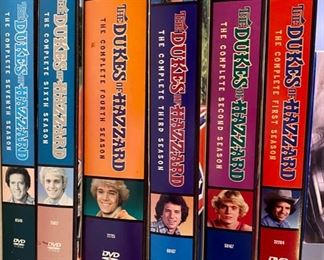 Lot DVD #22. $40.00.  The Complete 1-4 and 6&7 Seasons of the Dukes of Hazard!  No series 5!  Also Bonus:  Blu Ray Smokey & the Bandit starring Burt Reynolds.  Hours and Hours of laughs with this iconic lot.