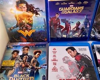 Lot DVD #24. $36.00.   6 Marvel & DC Movies - Fun Blu Ray lot for kids and adults, too. Super Hero Lot includes:  "Wonder Woman," With Gal Gadot, Ant-Man with Paul Rudd, "Civil War" by Marvel Studios, "Guardians of the Galaxy,"  "Black Panther," and "Joker" with Joaquin Phoenix. GREAT LOT