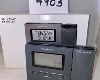 Lot 4903  $30.00. Black Matte Finish Howard Miller Ceiling Time II Model 645-354 with AC Adapter. Projects Time on Ceiling. 