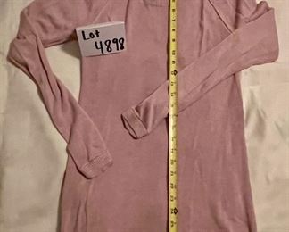 Lot 4898. $95.00  Lululemon: On The Go Merino WOOL Knit Poncho Diagonal Zipper (One Size, in oatmeal), Light wool sweater in pink with thumb holes, and a hooded sweatshirt in a blush.  No tags, great shape, smaller sizes (small). 