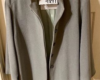 Lot 4897 $175.00  Couture.  Valentino Miss V Angora Overcoat, vintage, wonderful condition (with the exception of one chipped pearled button (the bottom one, does not show). Made in Italy. We think it is a size 10 or a medium. 