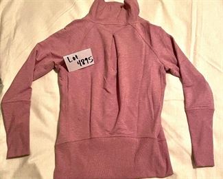 Lot 4895: $90.00 Lululemon: 2 Lululemon High Lines Turtleneck Pullover Size 4 (in pink and black), like new without tags (retail for $108 ea). See preceding lot to view why these tags were removed.  