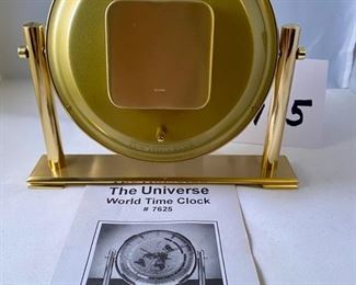 Lot 4905  $32.00  Brand New "The Universe" World Time Clock #7625,  All Metal and will look sharp on your desk.  
