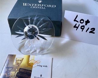 Lot 4912  $12.00  Waterford Crystal Biscuit Jar Lid. Product of Ireland, New in Box.  Quantity 2