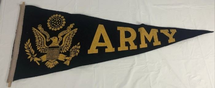 LOT 1
Vintage old felt Army pennant $6 