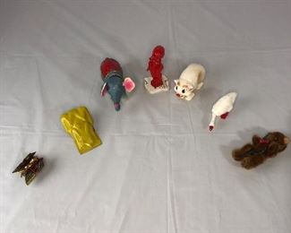 LOT 9 
Old toys mostly plastic butterfly is missing wheels, not sure if there working very cool to collect $4 for the whole bundle