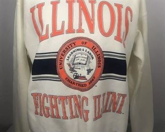 Lot 26 
Vintage Illinois Fighting Illini Learning And Labor Pullover Sweater Size Large
Has some discoloration 
Has some wear really cool sweater $6
