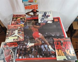 Lot 37 
Vintage Michael Jordan collection including 1980's Mcdonald's Jordan poster everything has wear poster has creases etc..awesome collection $23 for the whole bundle
