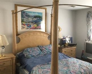 Great quality bedroom set with marble top dresser